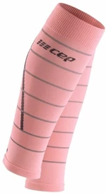 CEP WS401Z Compression Calf Sleeves Reflective Light Pink II Borjútakarók futóknak