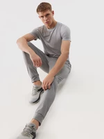 Pánské sportovní rychleschnoucí kalhoty - chladné světle šedé