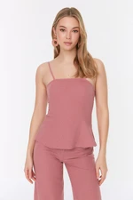 Trendyol Dried Rose Petite Strap Blouse