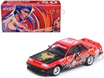 Nissan Skyline GTS-R (R31) RHD (Right Hand Drive) Red with Black Hood "Bruce Lee Legacy 50 Year Anniversary" 1/64 Diecast Model Car by Inno Models