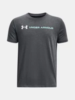 Under Armour UA B Logo Wordmark SS Triko dětské Šedá