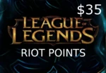 League of Legends 35 USD Prepaid RP Card US