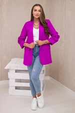 Elegantní sako s klopami fialové