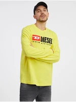 Žluté pánské tričko s dlouhým rukávem Diesel - Pánské