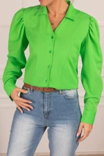armonika Women's Green Watermelon Sleeve Fit Cut Shirt