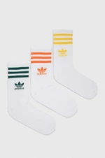 Ponožky adidas Originals 3-pak biela farba, IU2661