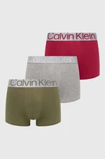 Boxerky Calvin Klein Underwear 3-pack pánské, zelená barva, 000NB3130A