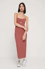 Šaty Abercrombie & Fitch růžová barva, midi