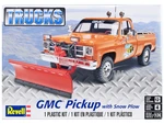 Level 4 Model Kit GMC Pickup Truck with Snow Plow 1/24 Scale Model by Revell