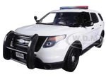 2015 Ford Police Interceptor Utility Unmarked White 1/24 Diecast Model Car by Motormax