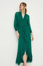 Šaty Luisa Spagnoli zelená farba, midi, áčkový strih