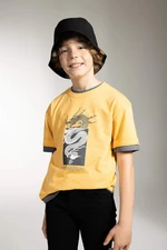 DEFACTO Boy Oversize Fit Crew Neck Printed Short Sleeve T-Shirt
