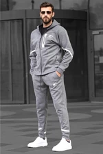 Madmext Anthracite Men's Tracksuit Set with Hood 6813