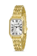 Polo Air Vintage Roman Numeral Women's Wristwatch Gold Color