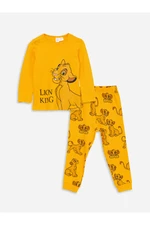 LC Waikiki Crew Neck Long Sleeve The Lion King Printed Baby Boy Pajamas Set