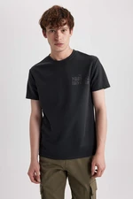 DEFACTO Regular Fit Crew Neck Printed T-Shirt