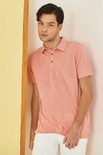 ALTINYILDIZ CLASSICS Men's Dry Rose Slim Fit Slim Fit Polo Neck Plain Casual T-Shirt.