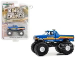 1990 Ford F-350 Monster Truck Blue with Red and Yellow Stripes "Bigfoot 9" "Kings of Crunch" Series 14 1/64 Diecast Model Car by Greenlight