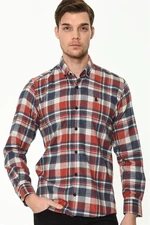 G704 DEWBERRY MEN'S SHIRT-NAVY-RED