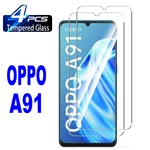 2/4Pcs Tempered Glass For OPPO A91 Screen Protector Glass Film