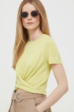 Tričko Calvin Klein Jeans žlutá barva