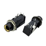 3Pin 6.35mm Stereo Microphone Socket 6.35mm Stereo Electric Guitar Socket 5Pcs