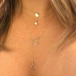 New Gold Necklace Fashion Jewelry Statement Necklace Hollow Heart Moon Multi-layer Necklace Women Luxury Jewelry Wholesale