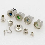 New Optical Fiber Connector Adapter SC/PC/APC ST/FC Optical Power Meter Conversion Head Red Pen Metal Cap Free Shipping Brazil