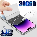4PCS Full Cover Hydrogel Film for IPhone 14 12 11 13 Pro Max XR XS MAX Soft Screen Protectors for IPhone SE 6S 7 8Plus Not Glass