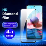 1-4Pcs 9D cover Tempered Glass for Redmi Note 10 9 Pro Max 10S 9S 9T 8 8T 7 7S Protective Film redmi 10X Phone Screen Protector
