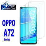 2/4Pcs Tempered Glass For OPPO A72 A72-5G Screen Protector Glass Film