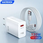 120W USB Fast Charger Quick Charge 3.0 USB C Cable Type C Charge Cable Phone Charger Adapter for iPhone 14 Xiaomi Samsung Huawei