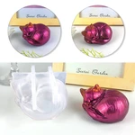 3D Sleepy Cat Ornament Epoxy Resin Mold DIY Plaster Candle Aromatherapy 3D Three-dimensional Cat Candle Silicone Mold