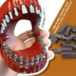 Newly Upgraded Denture Drill Bit Holder Bit Holder for Drill Teeth Model Design Fits 1/4 Inch Hex Bit and Drive Bit Adapter