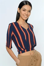 Z6208 DEWBERRY WOMEN'S BLOUSE-PLAIN LACQUER