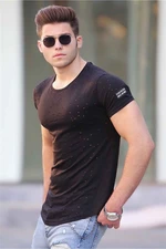 Madmext Plus Size Black Oversized T-Shirt 4064