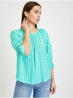 Light green plaid blouse ORSAY