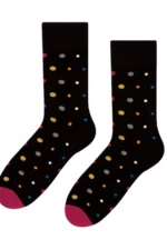 More Mix Dots 140-051 černé Pánské ponožky 43/46 černá