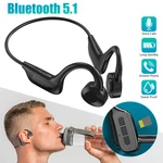 Bone Conduction Headphones Bluetooth 5.1 Wireless Earbuds Outdoor Sport Headset ABS Type Bone Conduction Headphones