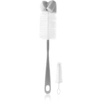 BabyOno Take Care Brush for Bottles and Teats with Mini Brush & Sponge Tip kefa na čistenie Grey 2 ks BabyOno Take Care Brush for Bottles and Teats with Mini Brush & Sponge Tip kefa na čistenie Grey 2 ks