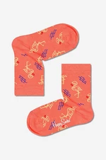 Detské ponožky Happy Socks ružová farba, KFAM01-2700