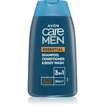 Avon Care Men Essential 3 v 1 šampón, kondicionér a sprchový gél 200 ml