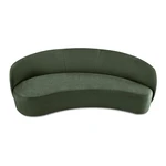 Zielona aksamitna asymetryczna sofa Mazzini Sofas Debbie, lewostronna