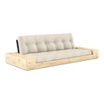 Szarobeżowa lniana rozkładana sofa 244 cm Base – Karup Design