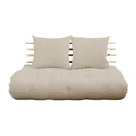 Sofa rozkładana z lnianym obiciem Karup Design Shin Sano Natural/Linen