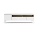 Biała szafka pod TV 156x48x48 cm Roomers – Tvilum