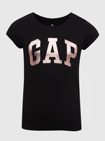 Black girls' T-shirt with GAP logo