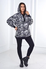 3-Piece Moor Set Sweatshirt, Top & Leggings Grey + Black