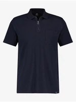 Dark blue men's polo shirt LERROS - Men