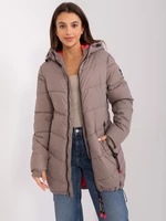 Light brown winter jacket SUBLEVEL with hood